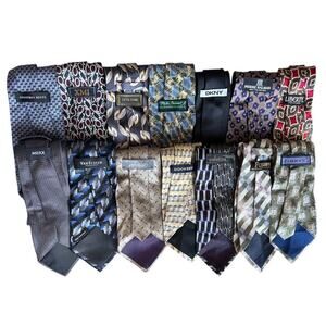 NWOT 14 Men’s Neckties Various Name Brands, Colors & Patterns All Silk Ties